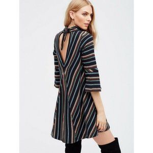 M Free People New Romantics Adobe Stripe Mini Dress
